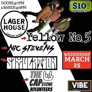 Yellow No. 5, Nic Stevens, Simulation, The Capstone Volunteers event on Wednesday, March 25, 2026